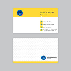 Business card template design. corporate theme.