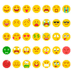 Pixel emoji set
