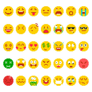 Pixel Emoji Set