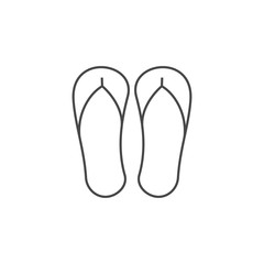 Line Icon Of Flip flop, 