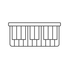 Line Icon Of Piano.