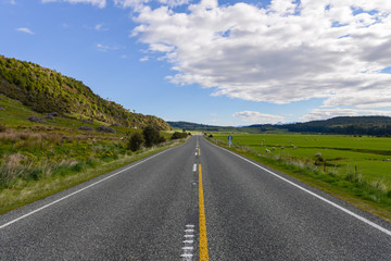 Fototapeta na wymiar Highway road in New Zealand