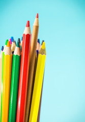 colored pencils close-up