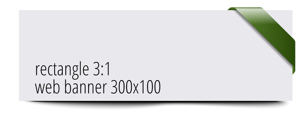 Web banner 3x1 template with ribbon