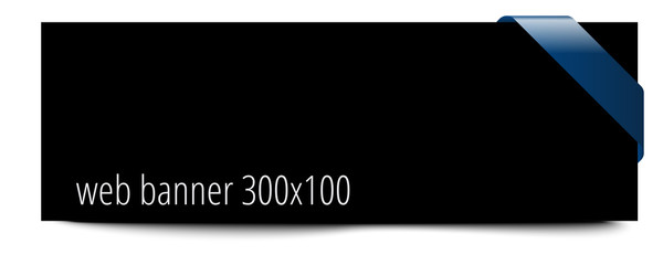 Web banner 3x1 template with ribbon