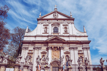 Fototapeta na wymiar Ancient catholic cathedral