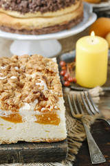 Peach cheese cake
