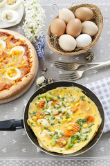 Omelette with vegetables