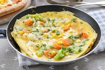 Omelette with vegetables