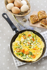 Omelette with vegetables