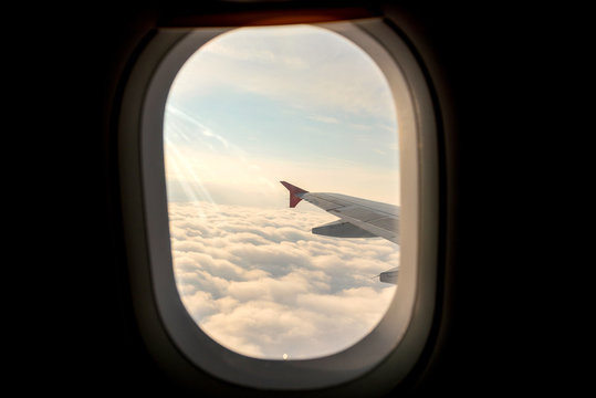 Wing of airplane in elluminator