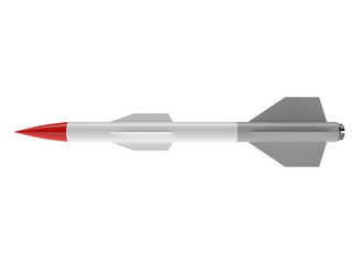 Cruise missile isolated on white background. 3d illustration
