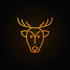 Deer head yellow concept vector icon or logo element