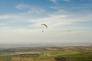 Paragliding over the valley