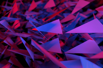 Abstract background of triangles. 3d illustration