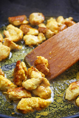 Roasted chicken with herbs.