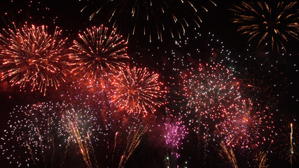 Firework new year background.