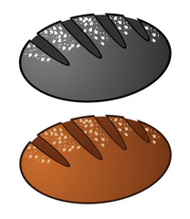 Loaf of bread isolated on a white background vector eps 10