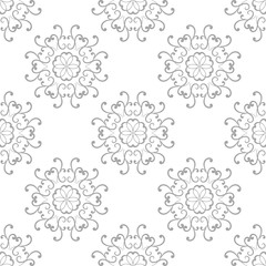 Gray seamless pattern on white background