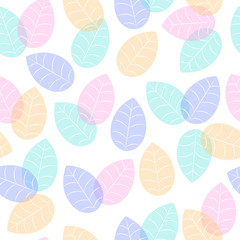 Abstract vector background, texture, pattern, backdrop. Leaves, foliage flat. The template for printing, web design, textiles, fabrics, greeting cards, packaging, wrappers. Soft color