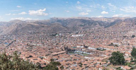 Fototapeta na wymiar Cusco city on the Adean Moutain - Peru