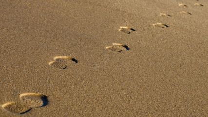 Foot prints in the sand