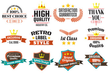 Vintage Retro Vector Labels for banner