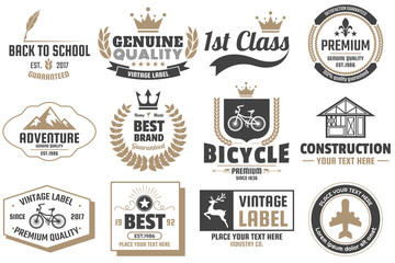Vintage Retro Vector Labels for banner