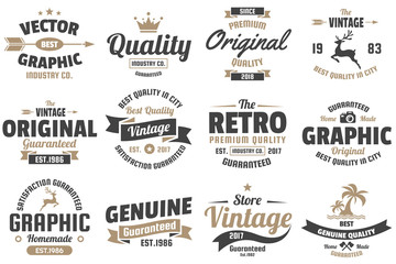 Vintage Retro Vector Labels for banner