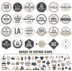 Vintage Retro Vector Labels for banner