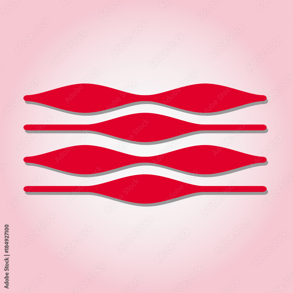 Poster vector abstract color red wave design element
