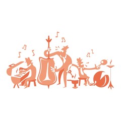 Fototapeta premium jazz band illustration