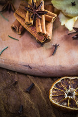 Citrus spices Lemon orange cloves cinnamon ginger Ingredients medicinal tea