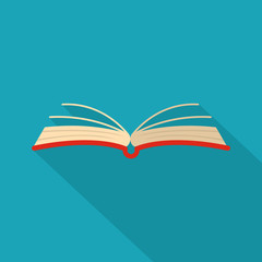 Book literature icon. Flat illustration of book literature vector icon for web