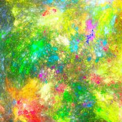 Colorful distant space. Star dust. 3D surreal illustration. Sacred geometry. Mysterious psychedelic relaxation pattern. Fractal abstract texture. Digital artwork graphic