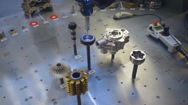 The probe of the coordinate measuring machine (CMM) touch to the detail under researching and introduces data to the computer