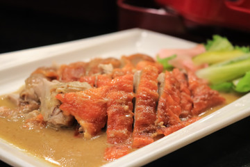 Roasted duck in Chinese style.