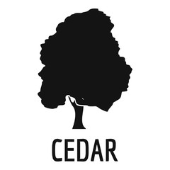 Cedar tree icon. Simple illustration of cedar tree vector icon for web