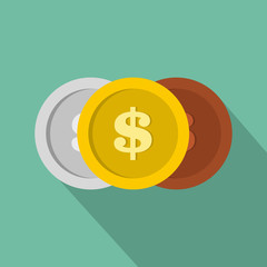 Making coin icon. Flat illustration of making coin vector icon for web