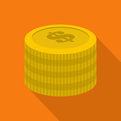 Investment coin icon. Flat illustration of investment coin vector icon for web