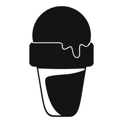 Ice cream summer icon. Simple illustration of ice cream summer vector icon for web