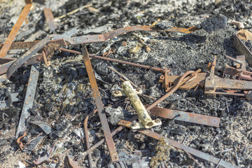scrap metal remains