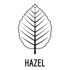 Hazel leaf icon. Simple illustration of hazel leaf vector icon for web