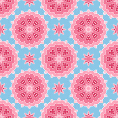 Abstract stylized floral seamless pattern. Hand drawn vector illustration