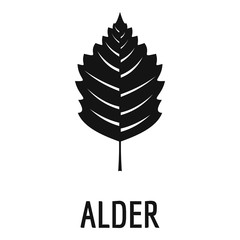 Alder leaf icon. Simple illustration of alder leaf vector icon for web