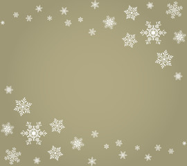 Christmas snowflakes background. Greeting card or invitation. Merry Christmas and Happy New Year. Elegant background, element for design.