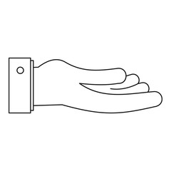Giving gesture icon. Outline illustration of giving gesture vector icon for web