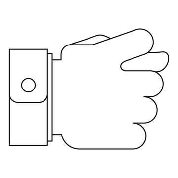 Fig gesture icon. Outline illustration of fig gesture vector icon for web