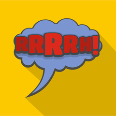 Comic boom design icon. Flat illustration of comic boom design vector icon for web