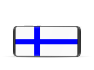 Obraz premium Smart phone Finland flag